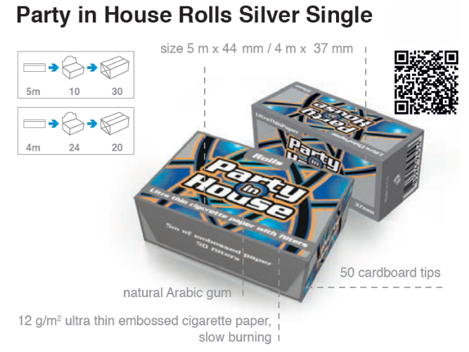    Party in House Rolls Silver+ ( 5m*10)
