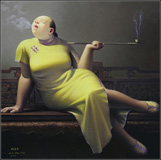 Лю Бао Джун - Картина из серии Дамы с курительными трубками