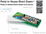 Бумага для самокруток Party in House Green Cut Corner (50*50)