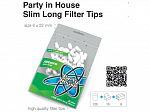 Фильтры cигаретные Party in House Green slim long 120 (6 x 22 mm)