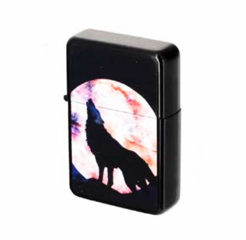 Зажигалка бензин под Зиппо Волк 4, эпоксид, арт. 03123