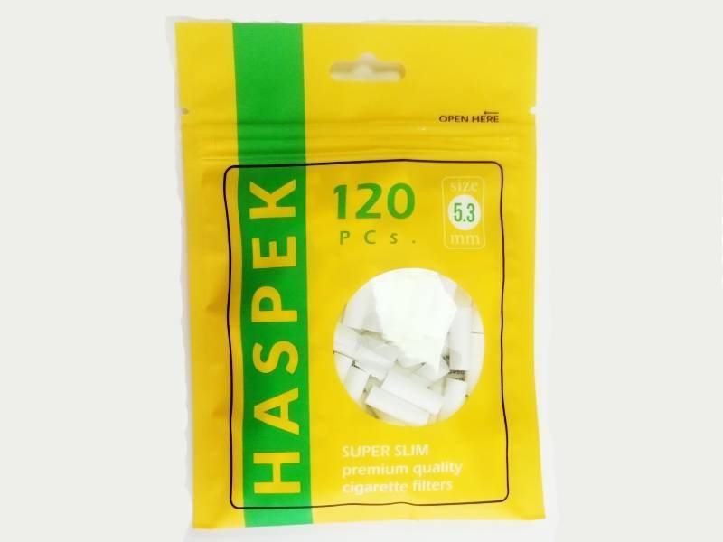 Фильтр сигаретный HASPEK Super Slim 5,3*15мм (120/20/8)